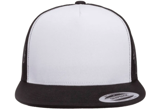 YP Classics® 6006W Classic Trucker Cap - White Front with Standard Embroidery