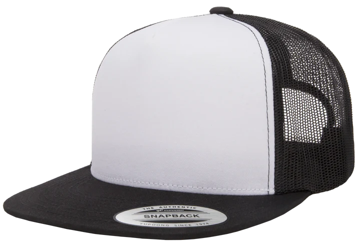 YP Classics® 6006W Classic Trucker Cap - White Front with Standard Embroidery