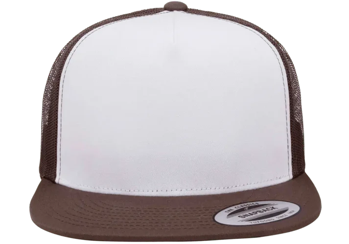 YP Classics® 6006W Classic Trucker Cap - White Front with Standard Embroidery