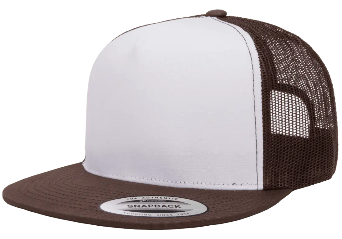 YP Classics® 6006W Classic Trucker Cap - White Front with Standard Embroidery