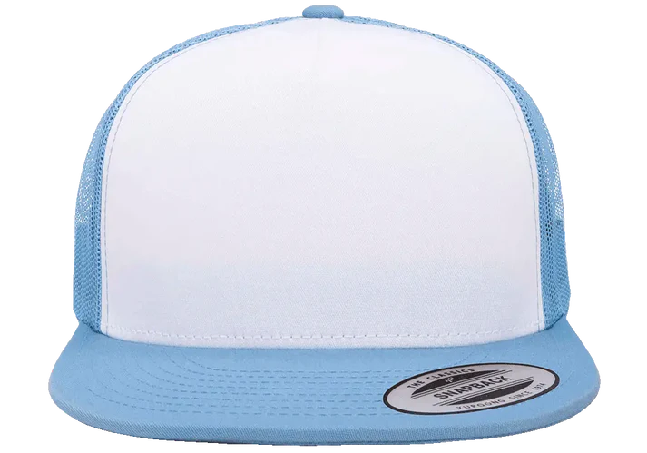 YP Classics® 6006W Classic Trucker Cap - White Front with Standard Embroidery