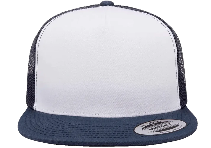 YP Classics® 6006W Classic Trucker Cap - White Front with Standard Embroidery
