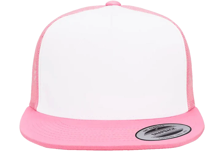 YP Classics® 6006W Classic Trucker Cap - White Front with Standard Embroidery