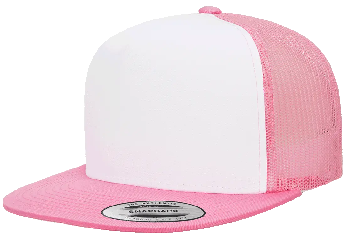 YP Classics® 6006W Classic Trucker Cap - White Front with Standard Embroidery