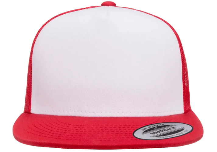 YP Classics® 6006W Classic Trucker Cap - White Front with Standard Embroidery