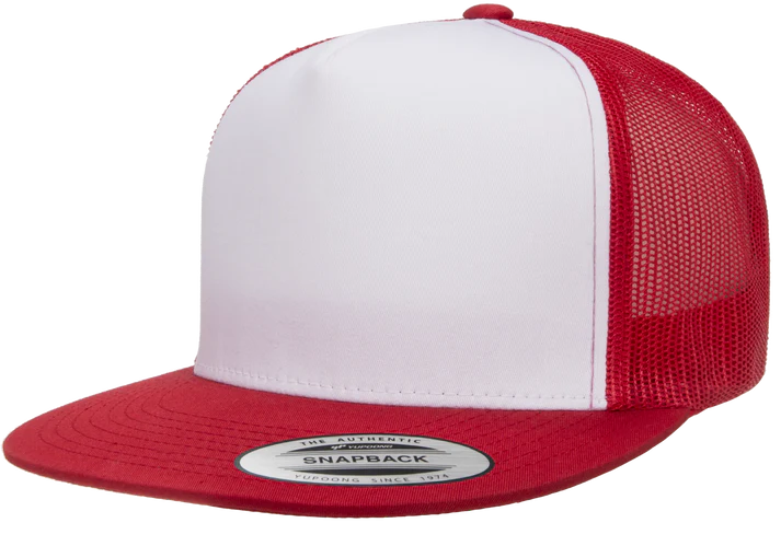 YP Classics® 6006W Classic Trucker Cap - White Front with Standard Embroidery