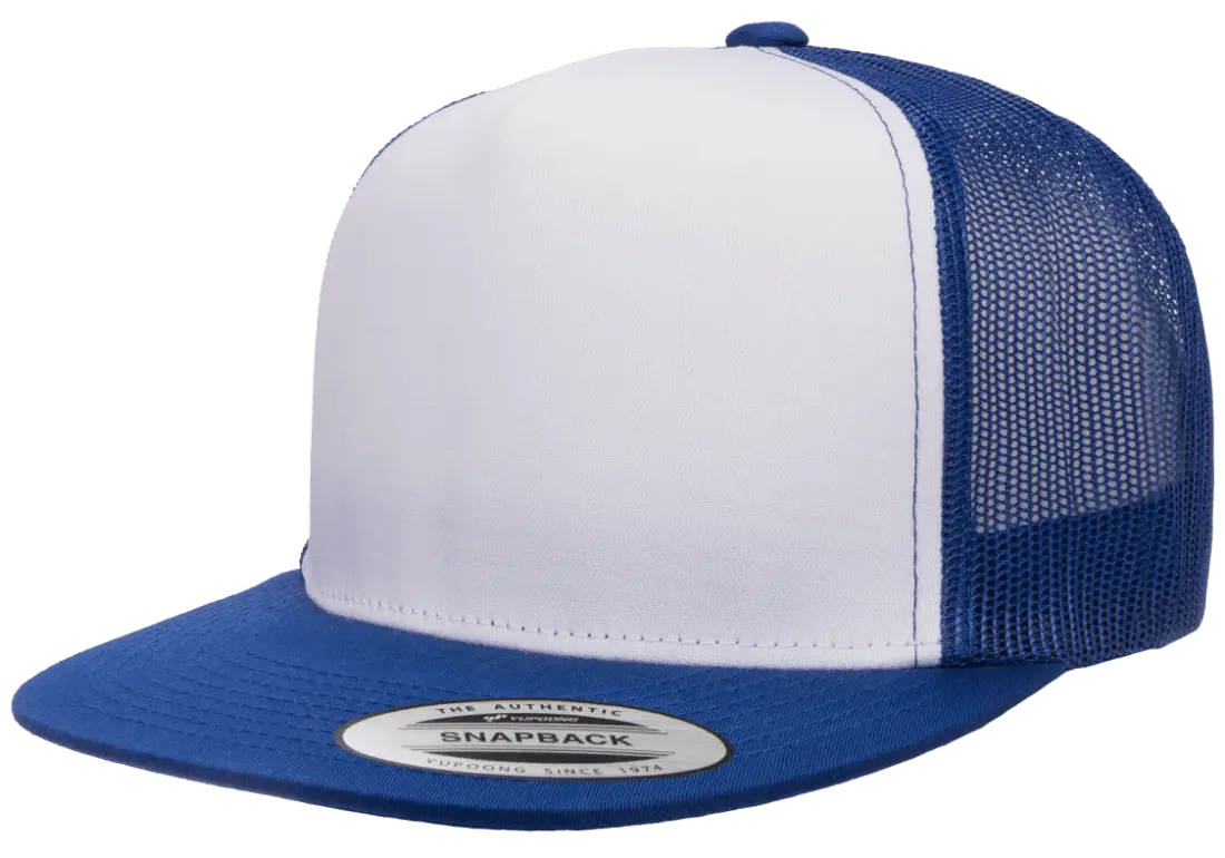 YP Classics® 6006W Classic Trucker Cap - White Front with Standard Embroidery