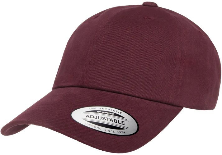 YP Classics® 6245 Peached Cotton Twill Dad Cap with Standard Embroidery