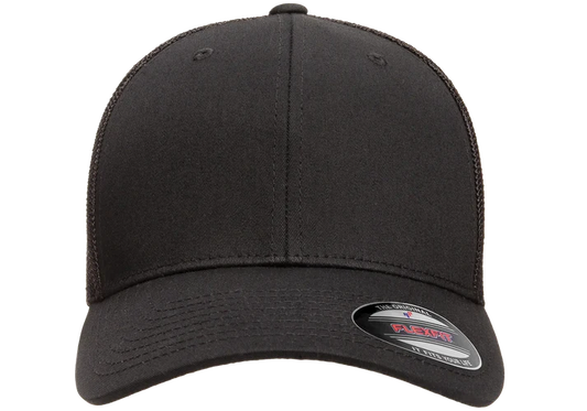 Flexfit® Fitted 6511 Trucker Mesh Cap with Embroidered Patch