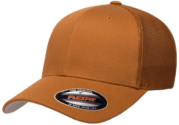 Flexfit® Fitted 6511 Trucker Mesh Cap with Embroidered Patch
