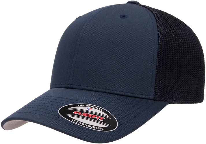 Flexfit® Fitted 6511 Trucker Mesh Cap with Embroidered Patch
