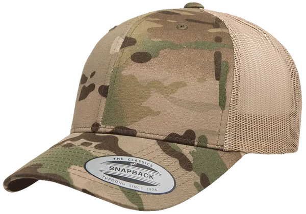 YP CAMO Classics® 6606MC Multicam® Trucker Mesh Cap with Embroidered Patch