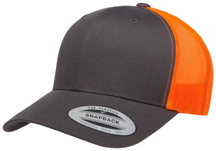 YP Classics® 6606T Retro Trucker Cap - 2-Tone with PUFF 3D Embroidery