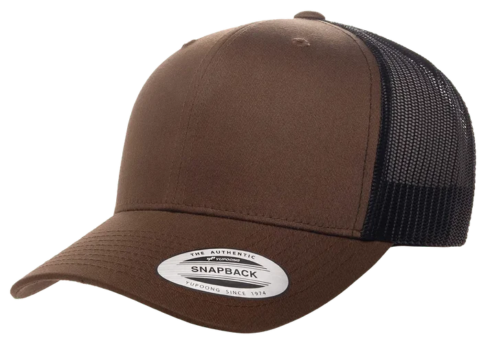 YP Classics® 6606T Retro Trucker Cap - 2-Tone with PUFF 3D Embroidery
