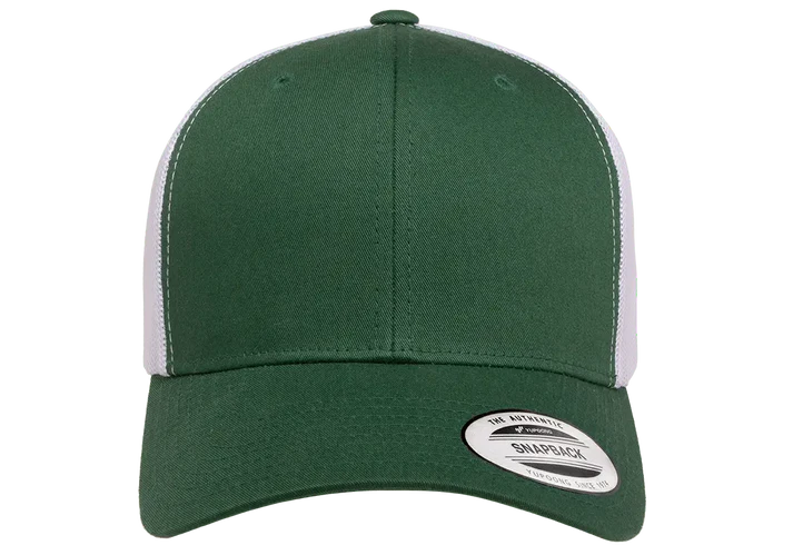 YP Classics® 6606T Retro Trucker Cap - 2-Tone with PUFF 3D Embroidery