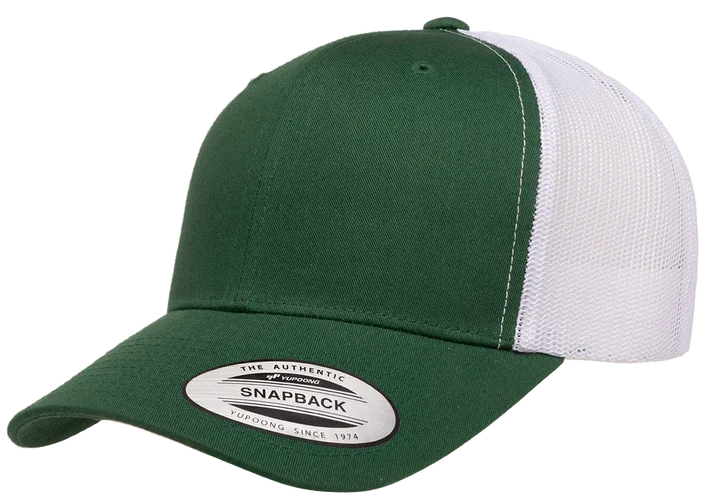 YP Classics® 6606T Retro Trucker Cap - 2-Tone with PUFF 3D Embroidery
