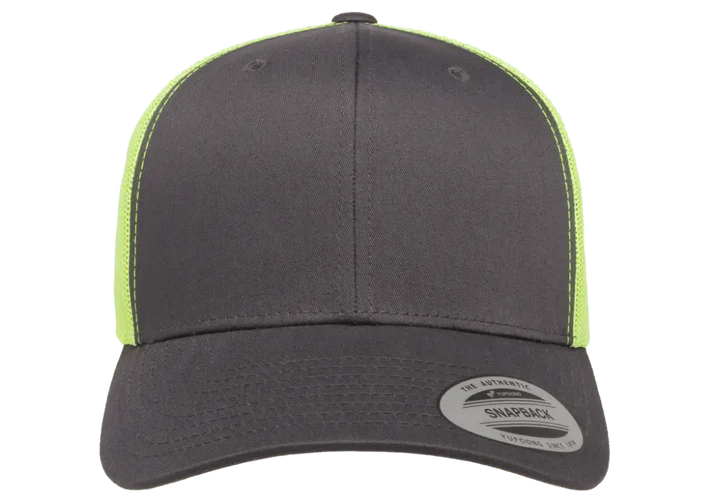 YP Classics® 6606T Retro Trucker Cap - 2-Tone with PUFF 3D Embroidery