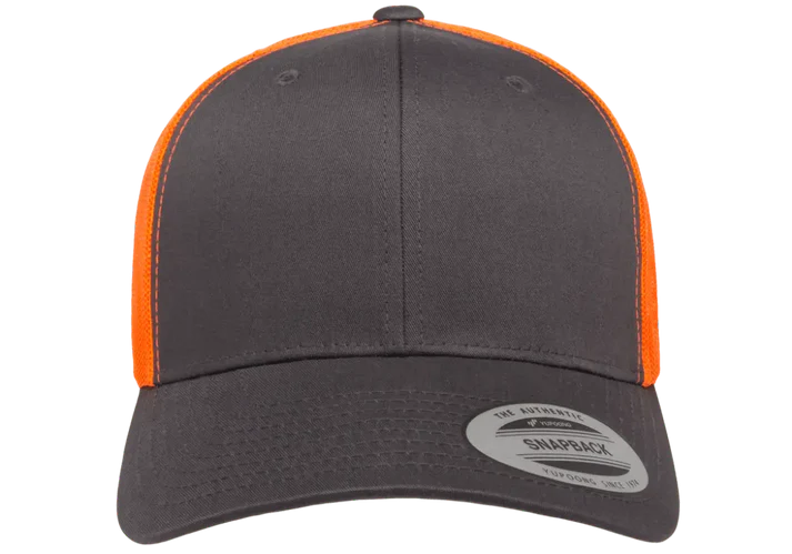 YP Classics® 6606T Retro Trucker Cap - 2-Tone with PUFF 3D Embroidery