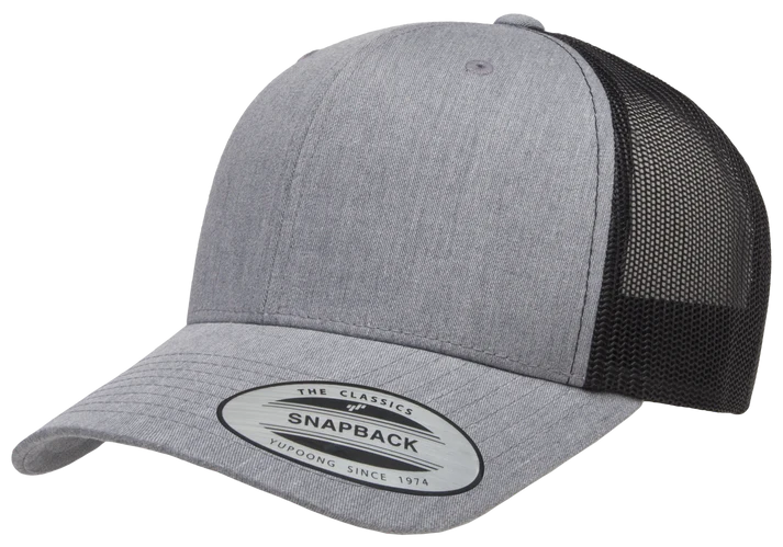 YP Classics® 6606T Retro Trucker Cap - 2-Tone with PUFF 3D Embroidery