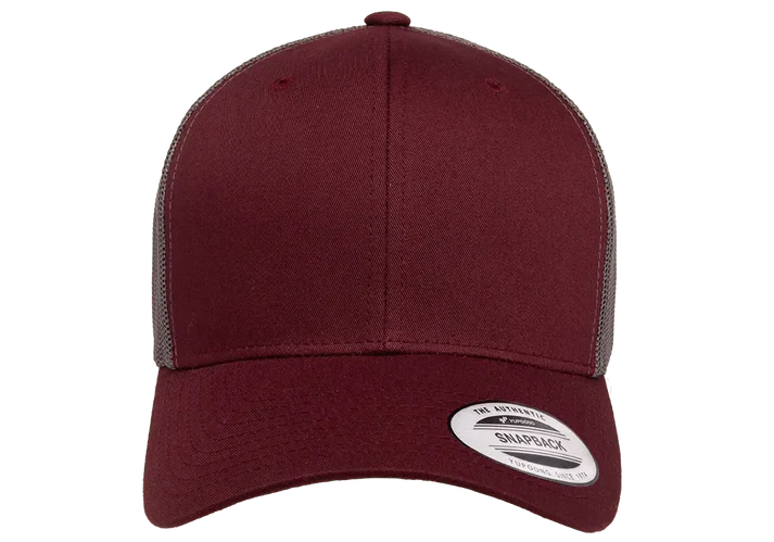 YP Classics® 6606T Retro Trucker Cap - 2-Tone with PUFF 3D Embroidery
