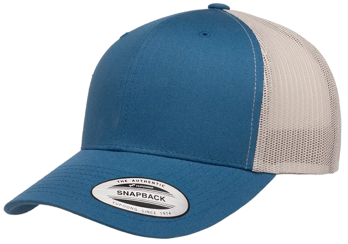 YP Classics® 6606T Retro Trucker Cap - 2-Tone with PUFF 3D Embroidery