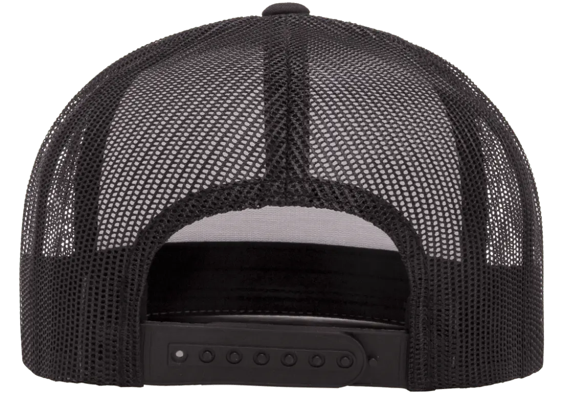 YP Classics® 6606W Retro Trucker Cap with White Front Panel with PUFF 3D Embroidery