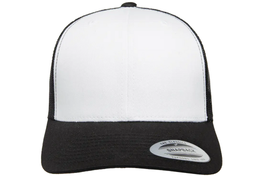 YP Classics® 6606W Retro Trucker Cap with White Front Panel with Standard Embroidery