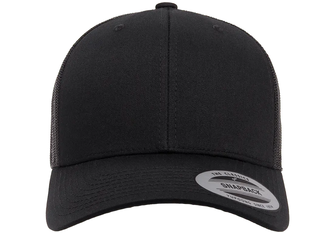 YP Classics® 6606 Retro Trucker Cap with PUFF 3D Embroidery