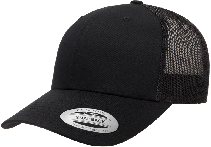 YP Classics® 6606 Retro Trucker Cap with PUFF 3D Embroidery