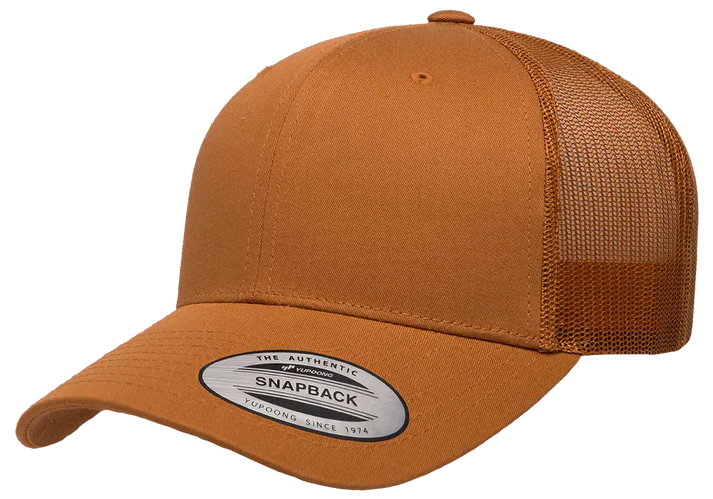 YP Classics® 6606 Retro Trucker Cap with PUFF 3D Embroidery