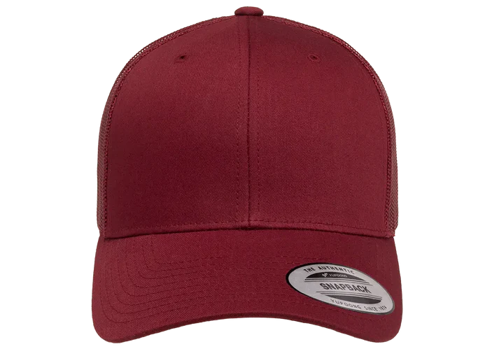 YP Classics® 6606 Retro Trucker Cap with PUFF 3D Embroidery