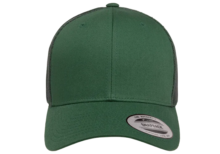 YP Classics® 6606 Retro Trucker Cap with PUFF 3D Embroidery