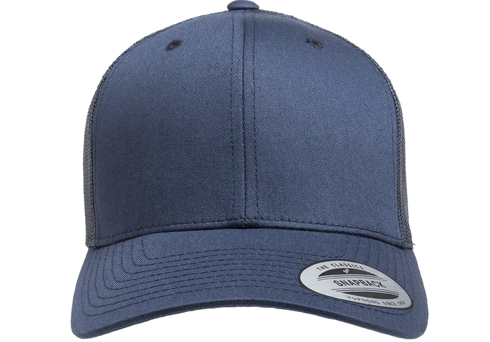 YP Classics® 6606 Retro Trucker Cap with PUFF 3D Embroidery