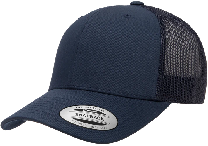 YP Classics® 6606 Retro Trucker Cap with PUFF 3D Embroidery