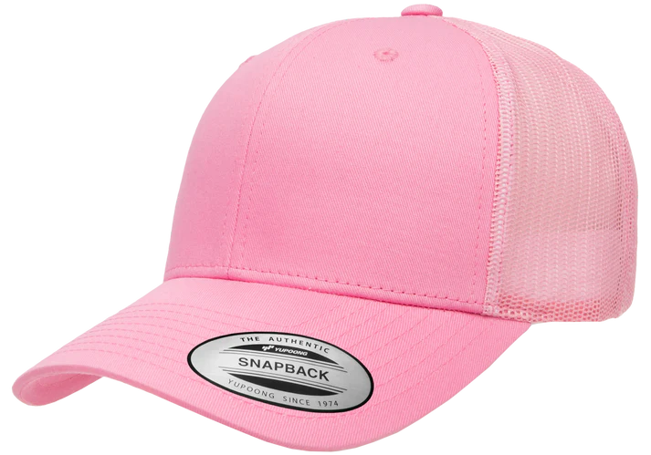 YP Classics® 6606 Retro Trucker Cap with PUFF 3D Embroidery