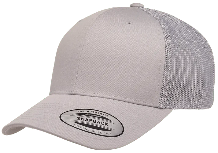 YP Classics® 6606 Retro Trucker Cap with PUFF 3D Embroidery