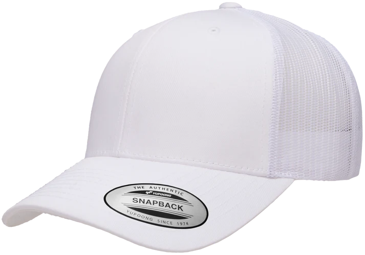 YP Classics® 6606 Retro Trucker Cap with PUFF 3D Embroidery