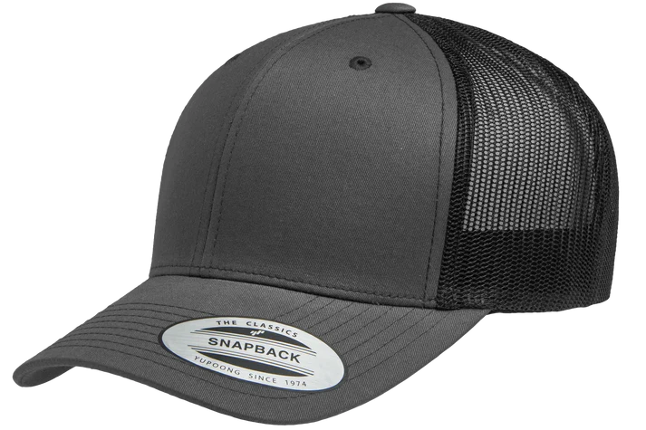 YP Classics® 6606 Retro Trucker Cap with PUFF 3D Embroidery