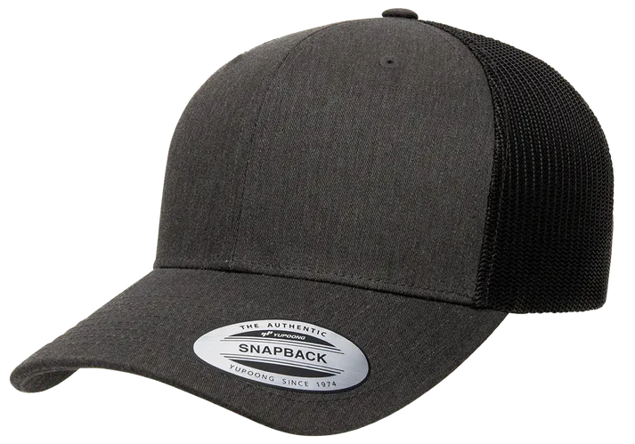 YP Classics® 6606 Retro Trucker Cap with PUFF 3D Embroidery
