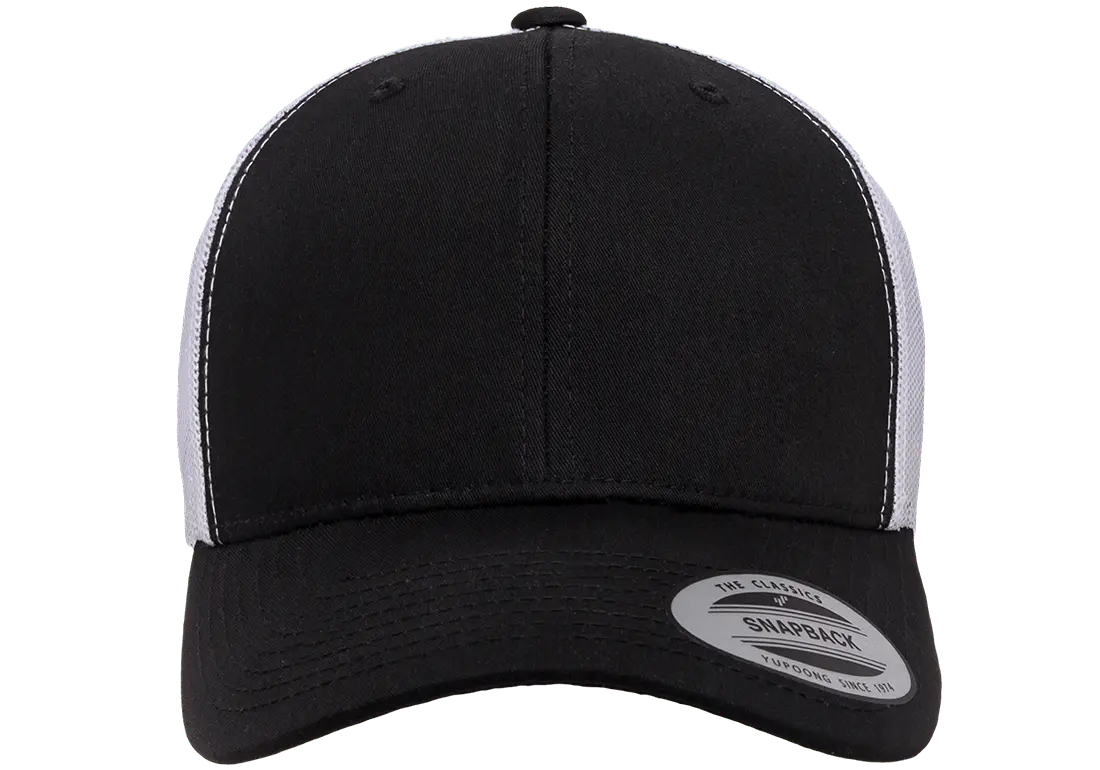 YP Classics® 6606T Retro Trucker Cap - 2-Tone with PUFF 3D Embroidery