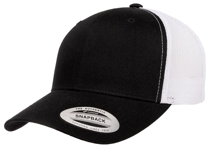 YP Classics® 6606T Retro Trucker Cap - 2-Tone with PUFF 3D Embroidery