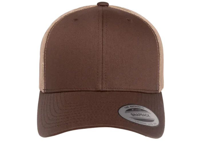YP Classics® 6606T Retro Trucker Cap - 2-Tone with PUFF 3D Embroidery