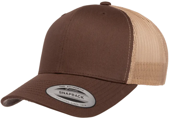 YP Classics® 6606T Retro Trucker Cap - 2-Tone with PUFF 3D Embroidery