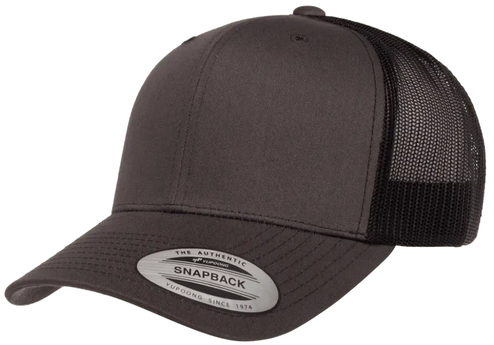 YP Classics® 6606T Retro Trucker Cap - 2-Tone with PUFF 3D Embroidery