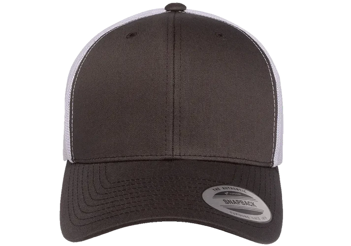 YP Classics® 6606T Retro Trucker Cap - 2-Tone with PUFF 3D Embroidery