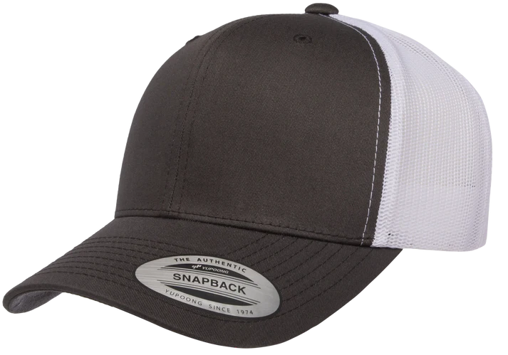 YP Classics® 6606T Retro Trucker Cap - 2-Tone with PUFF 3D Embroidery