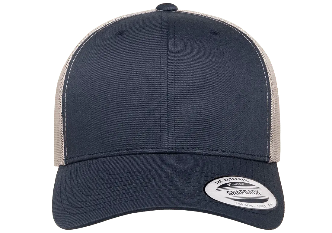 YP Classics® 6606T Retro Trucker Cap - 2-Tone with PUFF 3D Embroidery