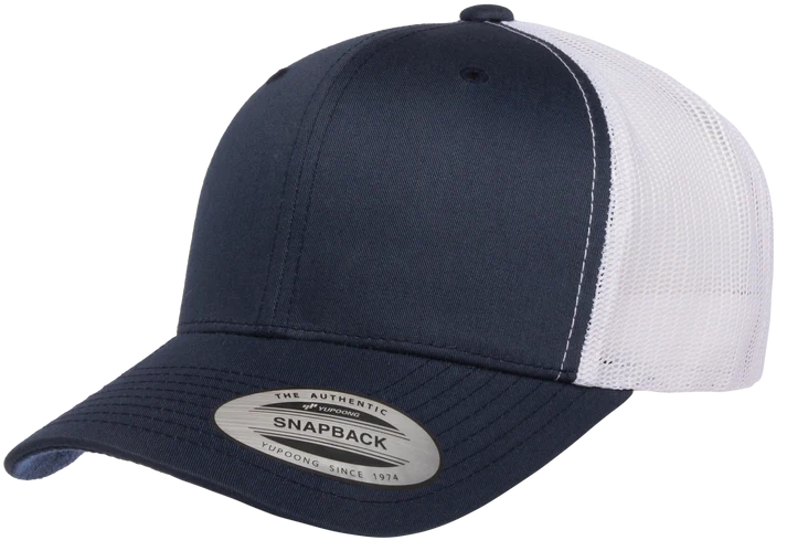 YP Classics® 6606T Retro Trucker Cap - 2-Tone with PUFF 3D Embroidery