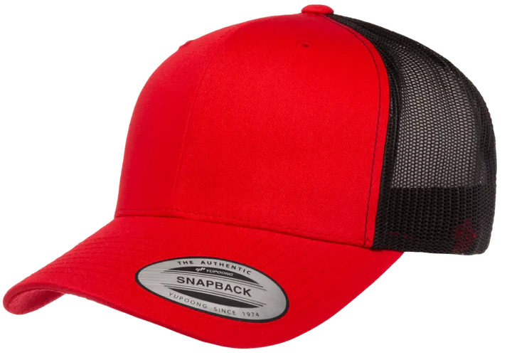 YP Classics® 6606T Retro Trucker Cap - 2-Tone with PUFF 3D Embroidery