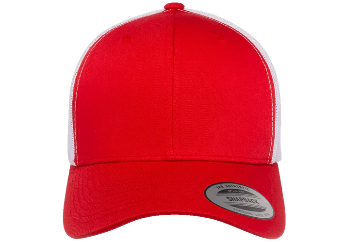 YP Classics® 6606T Retro Trucker Cap - 2-Tone with PUFF 3D Embroidery